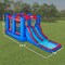 Sunny & Fun Inflatable Water Slide, Kids Pool with Slide & Bounce House with Air Pump & Case